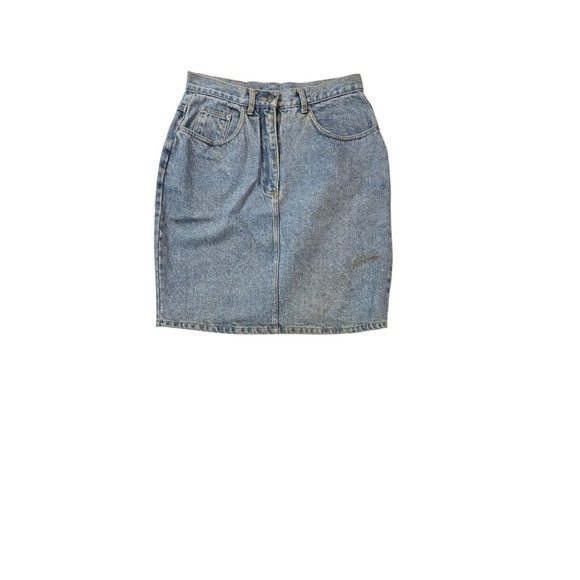 Gitano Dresses & Skirts - Vintage Emporio Gitano Denim Skirt High‎ Waisted Acid Wash Blue Mini Size...